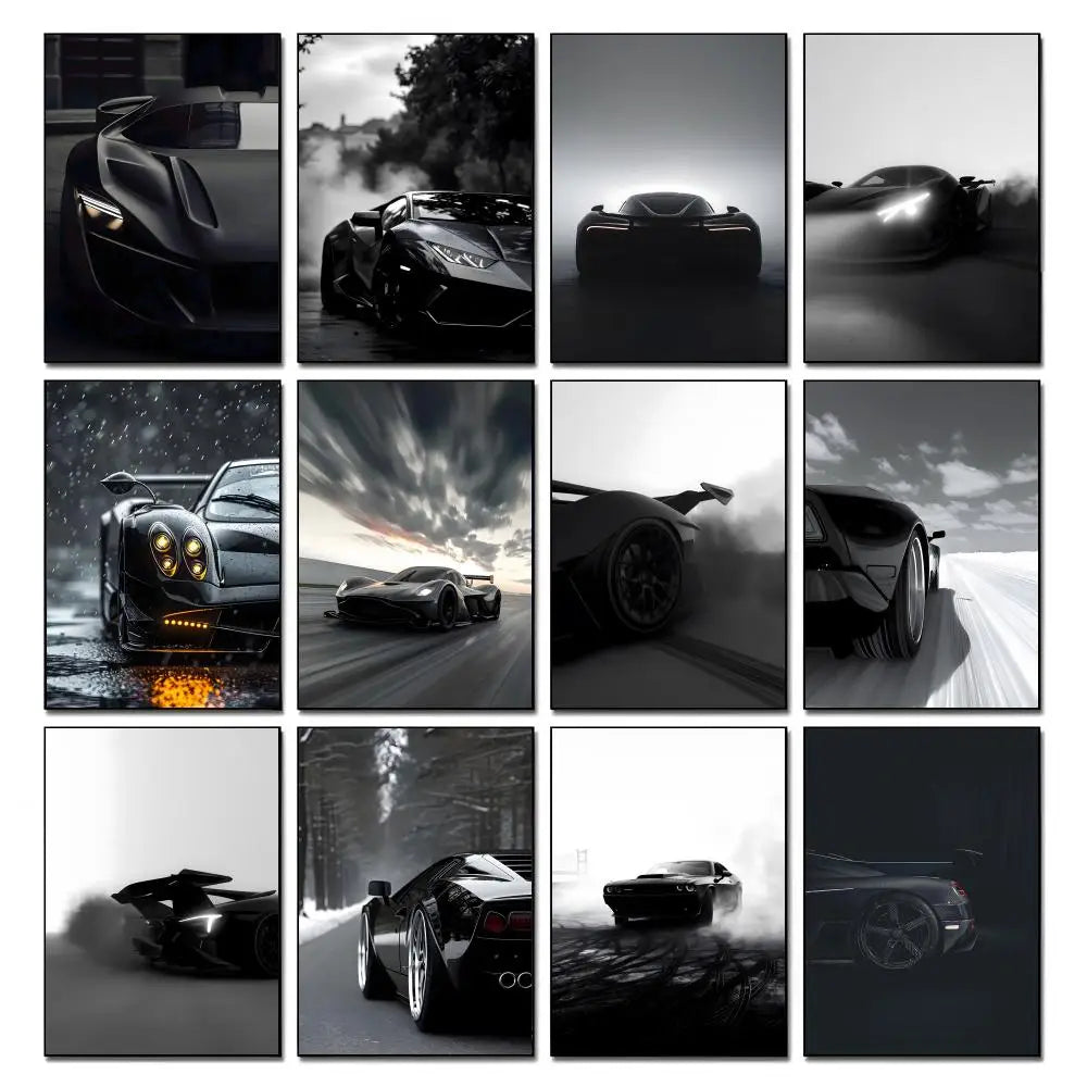 Pattern German Luxury Sports Car Poster HD art