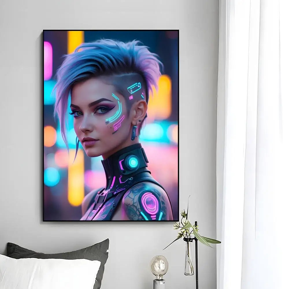 C-Cyberpunk G-Girl Cool Poster
