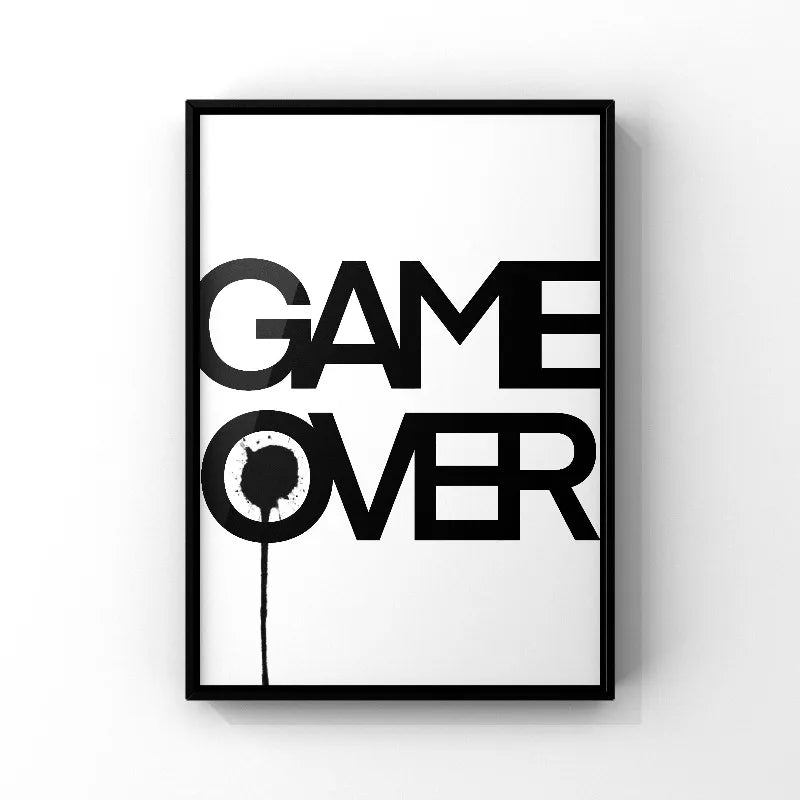 Modern Gaming Sign Quotation Poster