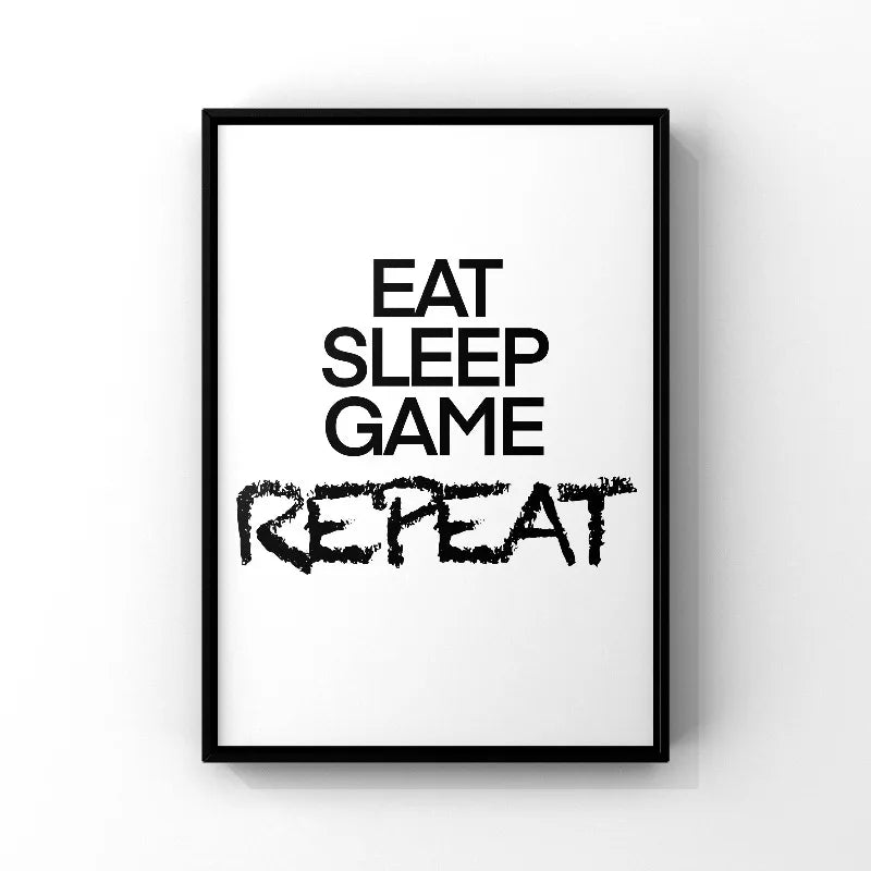 Modern Gaming Sign Quotation Poster