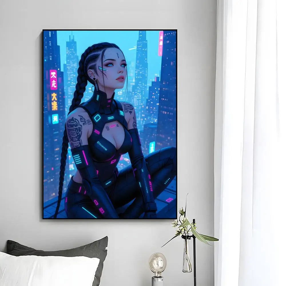 C-Cyberpunk G-Girl Cool Poster