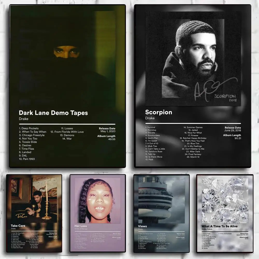 Pop Rap Singer-Drake Music Album Poster