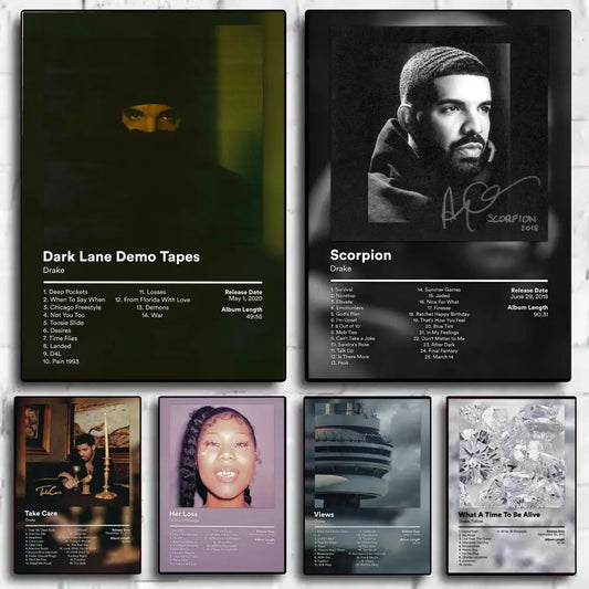 Pop Rap Singer-Drake Music Album Poster