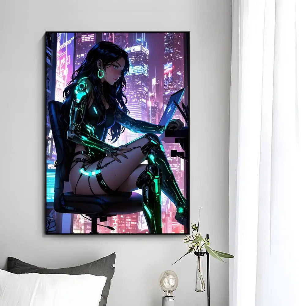C-Cyberpunk G-Girl Cool Poster