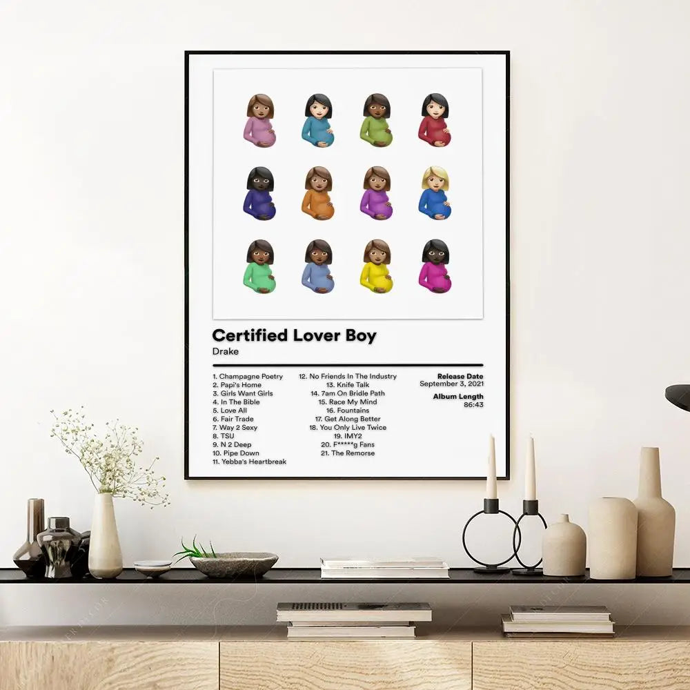 Pop Rap Singer-Drake Music Album Poster