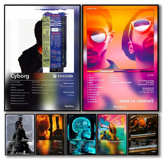 French Rap Pop Music Album Poster