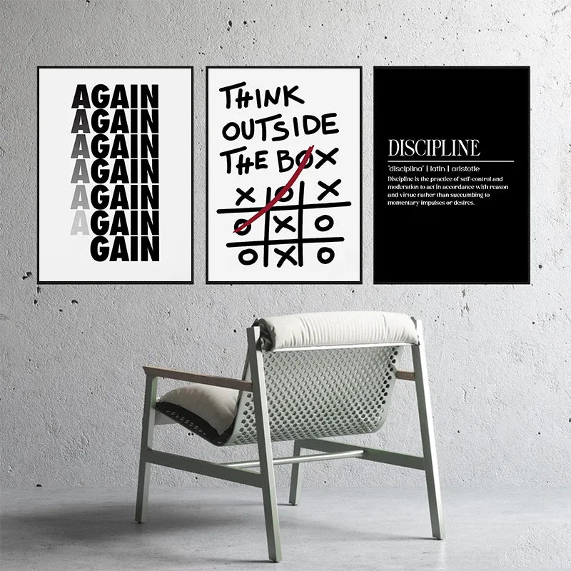 Modern Motivational Quotes Inspirational Discipline Art Poster
