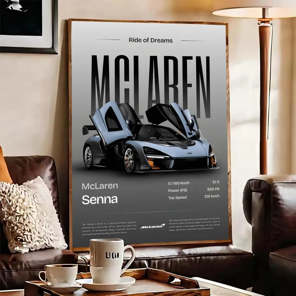 Supercar M-McLaren-ES Cool Poster Perfect Sticker
