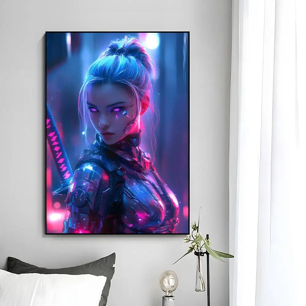 C-Cyberpunk G-Girl Cool Poster