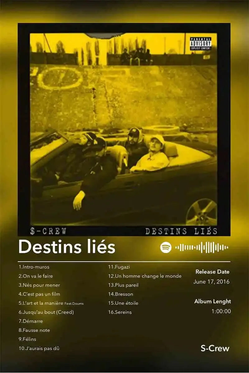 French Rap Pop Music Album Poster