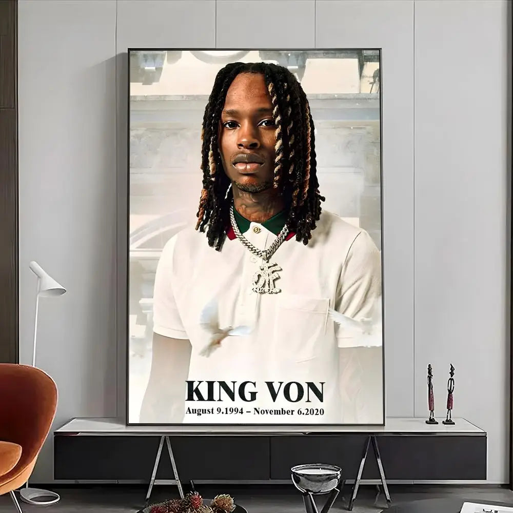Rapper King Von Poster