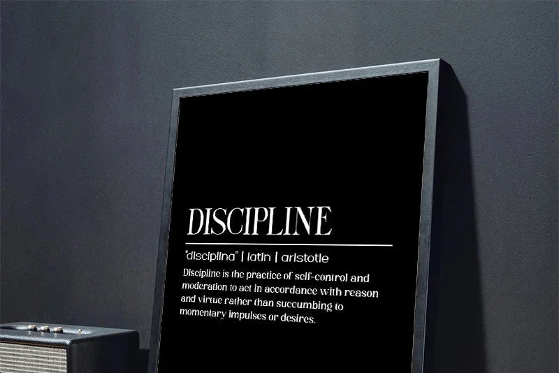 Modern Motivational Quotes Inspirational Discipline Art Poster