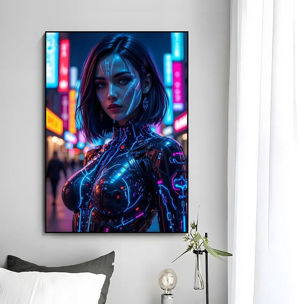 C-Cyberpunk G-Girl Cool Poster