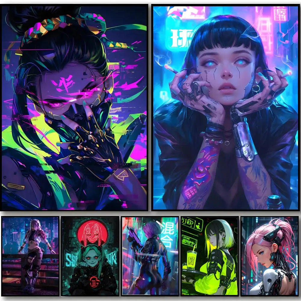 C-Cyberpunk G-Girl Cool Poster