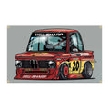 Cool Cartoon Car Flag Banner Polyester Printed