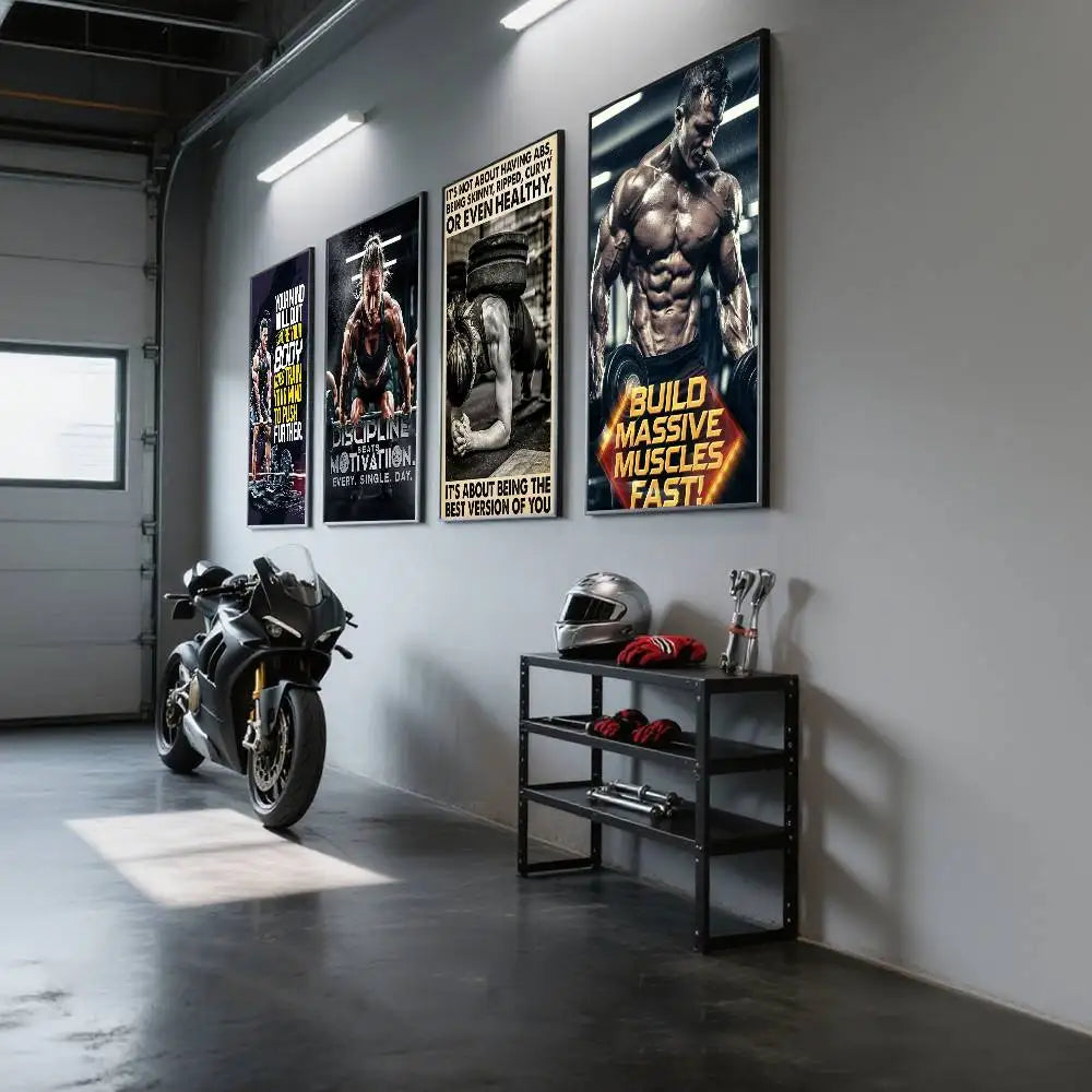 Motivation Bodybuilding Fitness Gym Poster
