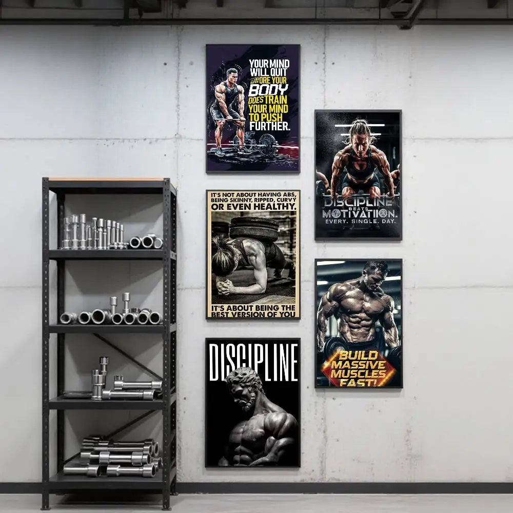 Motivation Bodybuilding Fitness Gym Poster