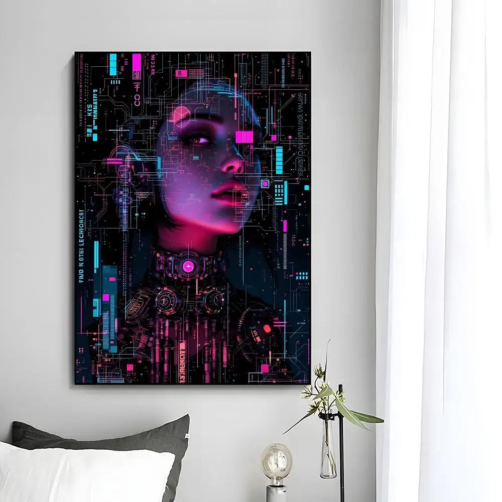 C-Cyberpunk G-Girl Cool Poster