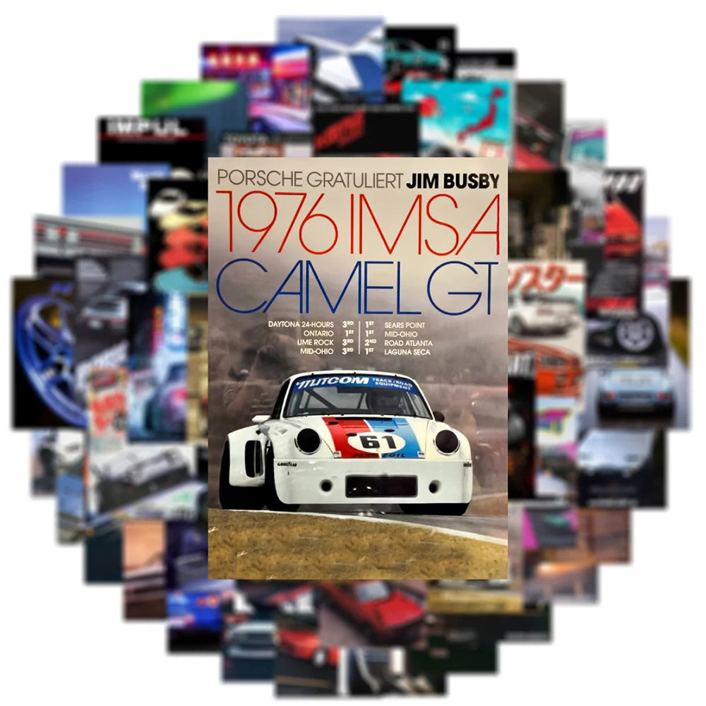 Retro JDM Car Poster Stickers
