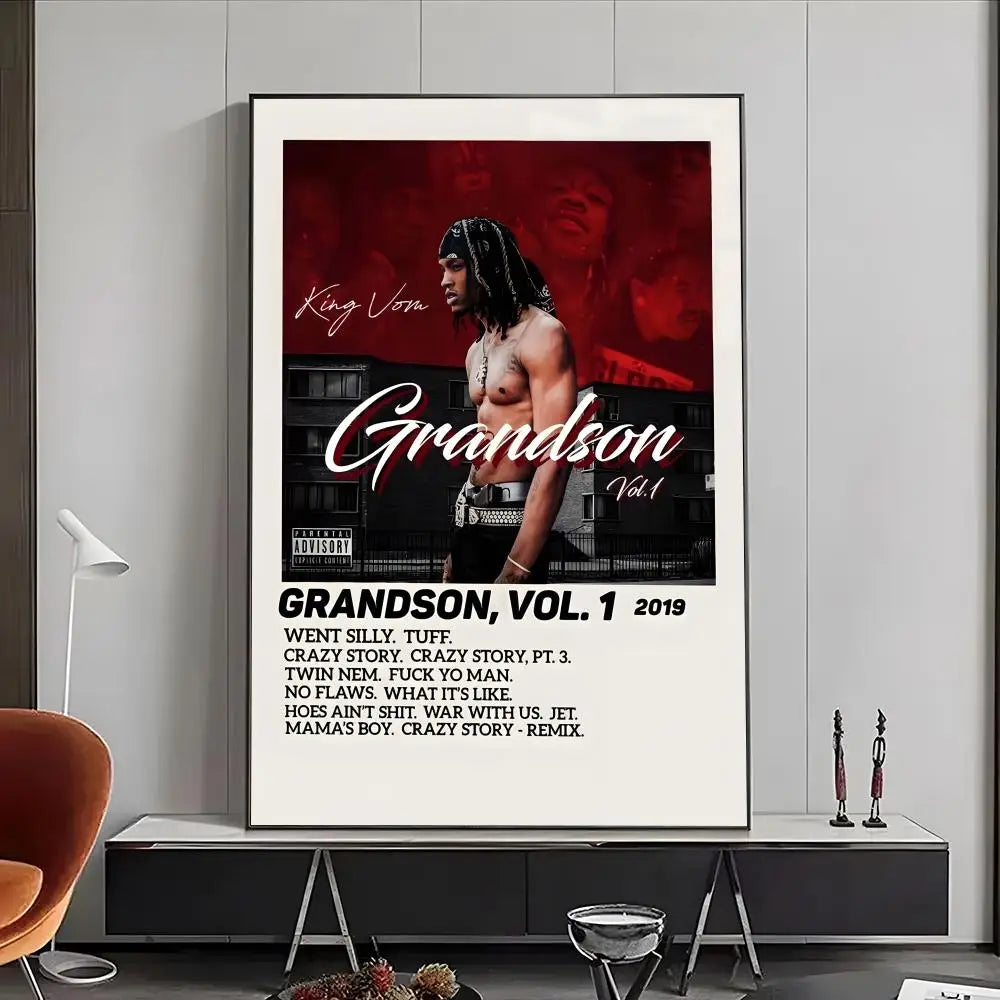 Rapper King Von Poster