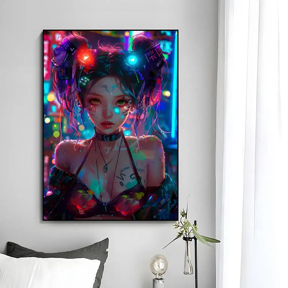 C-Cyberpunk G-Girl Cool Poster