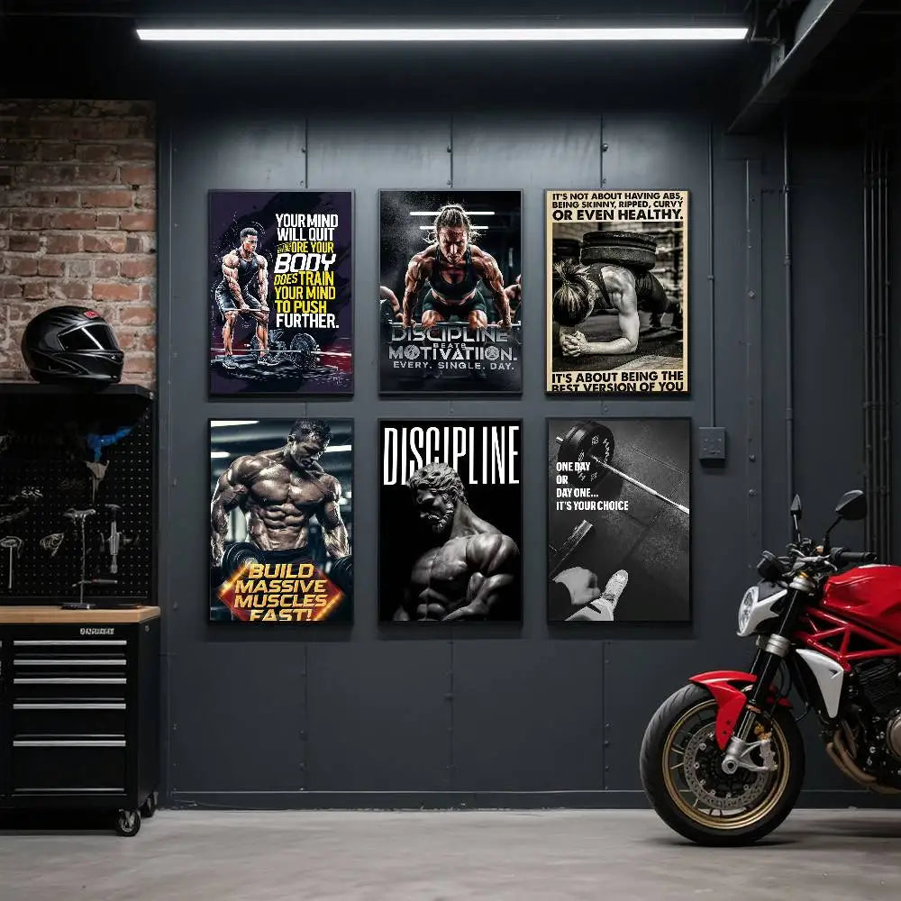 Motivation Bodybuilding Fitness Gym Poster