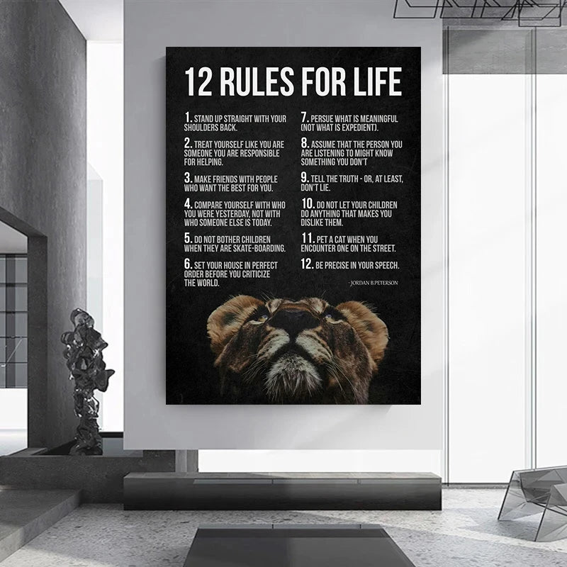 Motivational Quotes Success Poster Lion Mindset