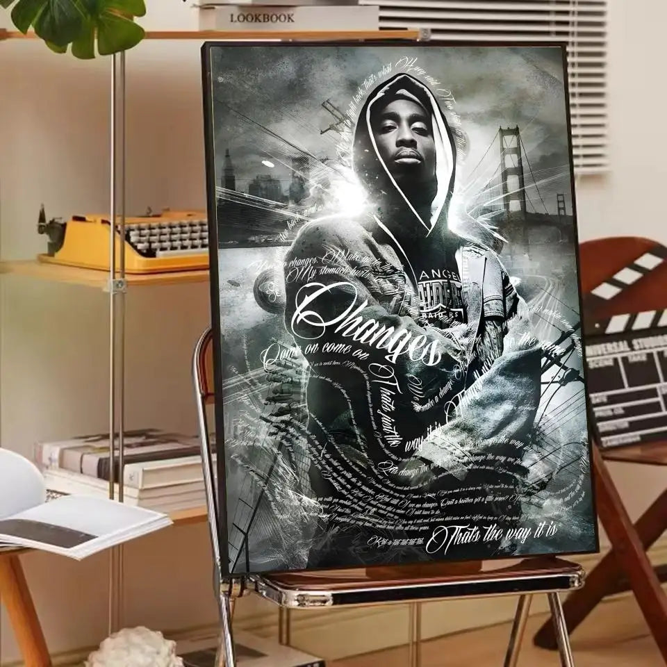 Rapper 2Pac T-Tupac S-Shakur Poster