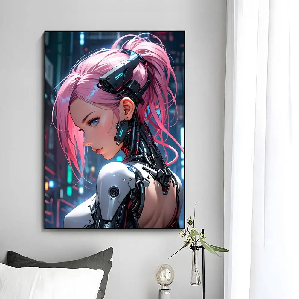 C-Cyberpunk G-Girl Cool Poster