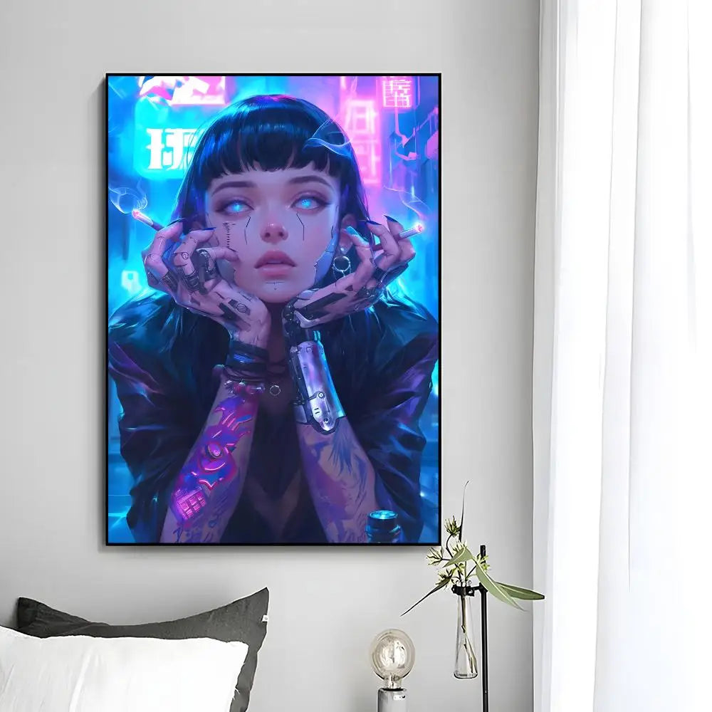 C-Cyberpunk G-Girl Cool Poster