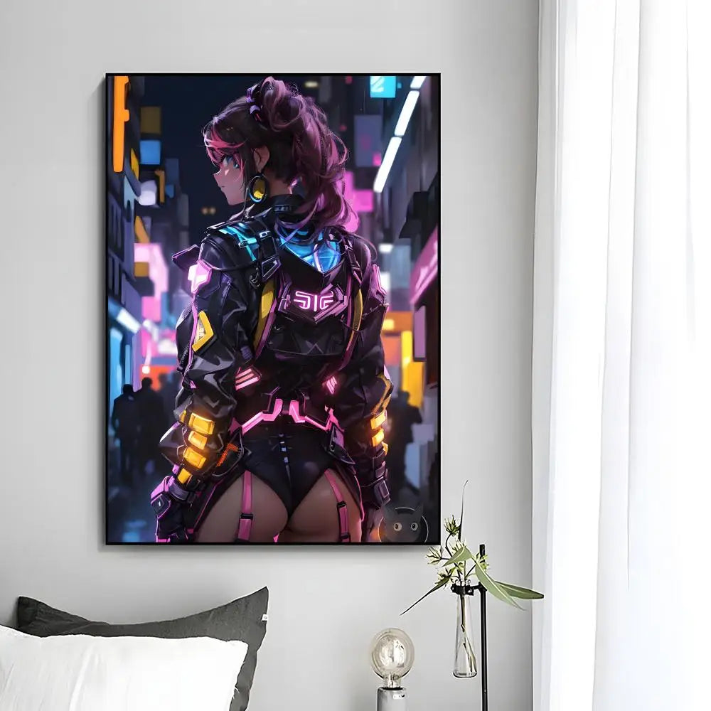 C-Cyberpunk G-Girl Cool Poster