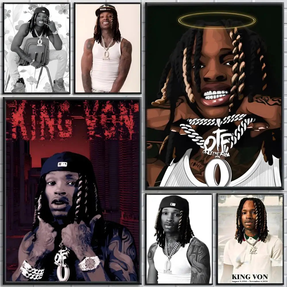 Rapper King Von Poster