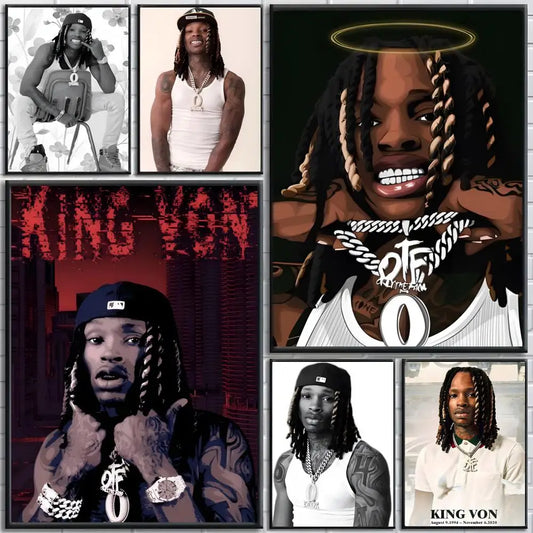 Rapper King Von Poster